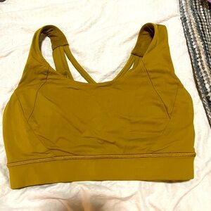 Lululemon sports bra, mustard yellow, size 4 gently used